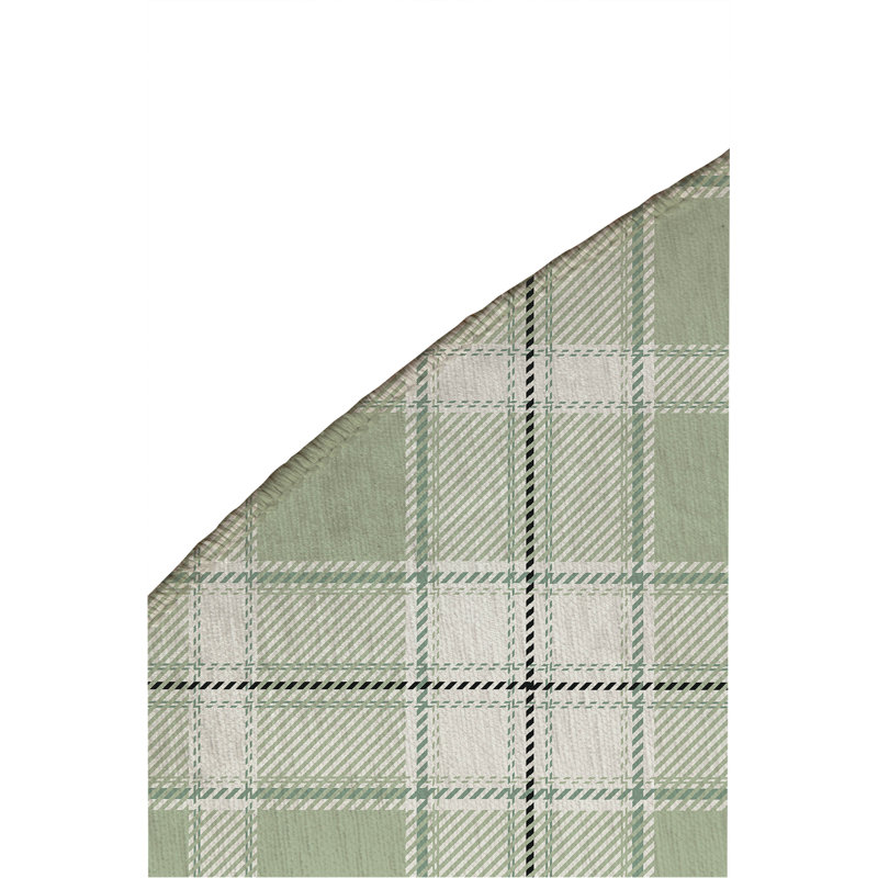 Billy Tartan Non-Slip Outdoor Rug, Round 5'
