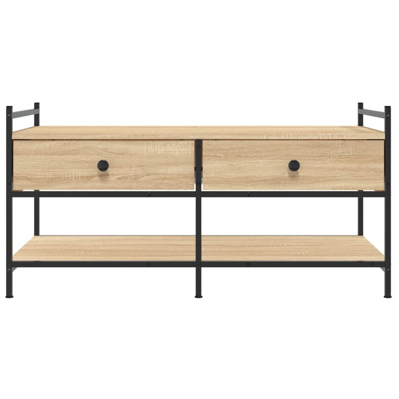 Hoch Four Leg Coffee Table with Storage, Sonoma Oak