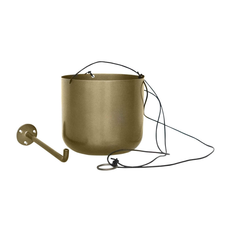 Kew Hanging Planter with Hook, 15.5 cm H x 17 cm W x 17 cm D, Copper