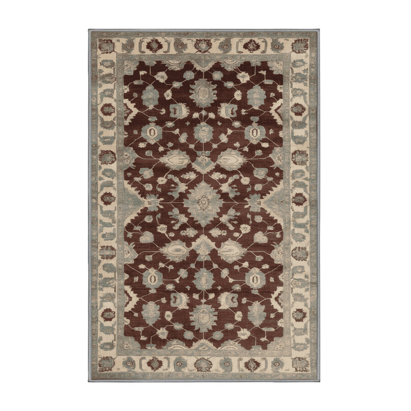 Tapis gris lavable à la machine, Rectangle 4 pi x 6 pi