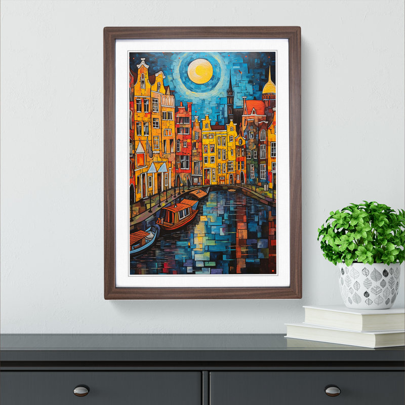 Amsterdam Expressionism - Framed Print, Walnut, 46cm H x 34cm W x 2cm D