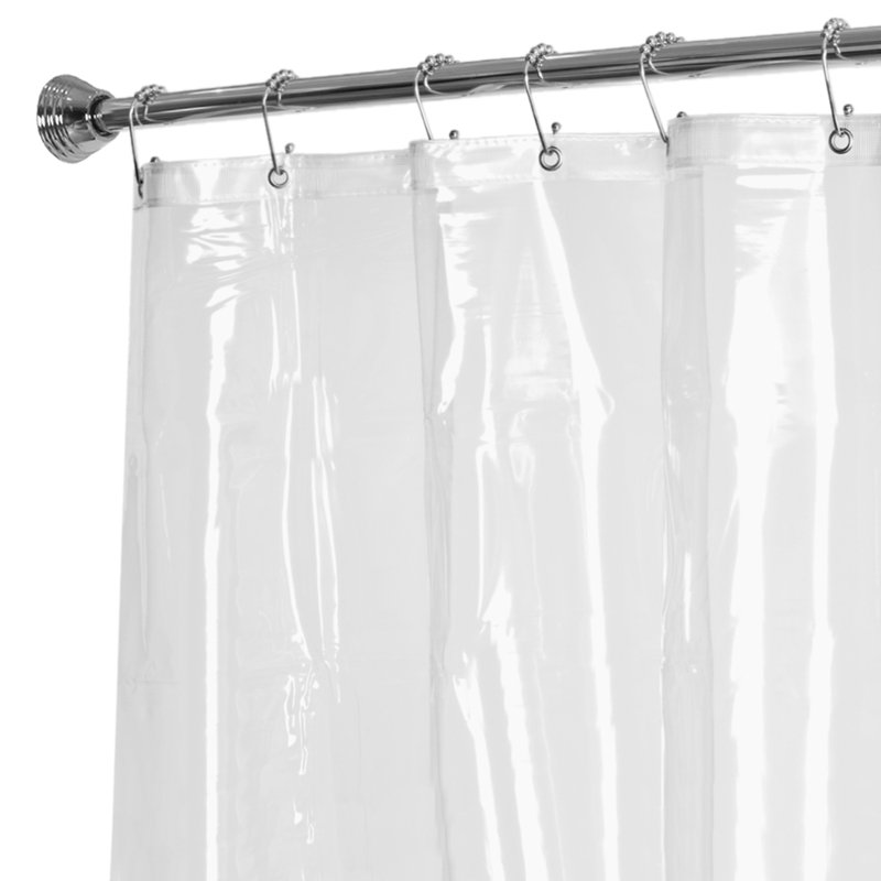 Doublure de rideau de douche simple en vinyle Berauge, Transparent