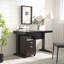 Bureau à domicile avec panneau de modestie et classeur détaché sur roulettes verrouillables avec deux tiroirs avec tiroir et classeur