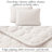 Southshore Fine Linens Southshore Essentials Quilt Set in Bone, Double-Brushed Microfiber Oversized Embroidered Lightweight Quilt with 2 King Pillow Shams, King / California King-879213698-879213699