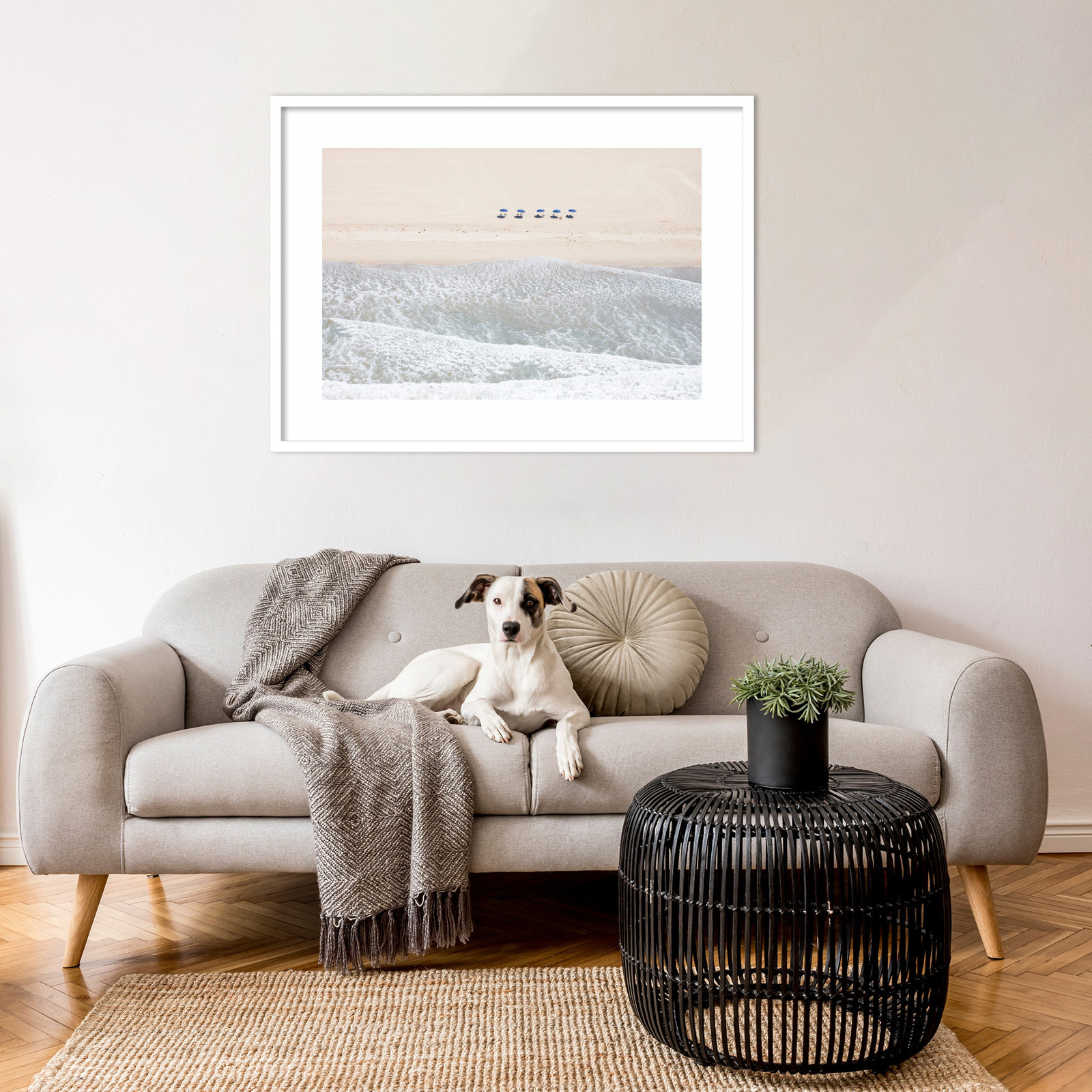 Five Umbrellas Photo Print by Caroline Mint, White, 25" H x 34" W