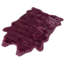  Tapis à poils longs en fausse fourrure de bison bourgogne avec pointes noires-95756348