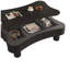 Table basse à plateau relevable avec rangement à panneau cannelé-1656490201