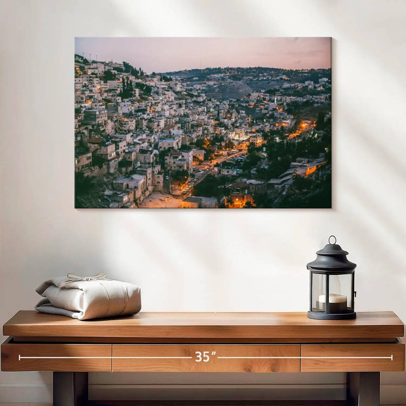 Kavia Jerusalem At Night, 16" H x 24" W