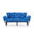 Modern 3-Seat Sofa-Bed, Blue Polyester Fabric, 72.8 x 33.5 x 27.6 inches | 100% Metal Frame, 24 DNS Foam for Comfort, 5-Levels Adjustable Arms | Maximum Weight Capacity: 661 lbs, Stylish & Functional for Living Room-535621531