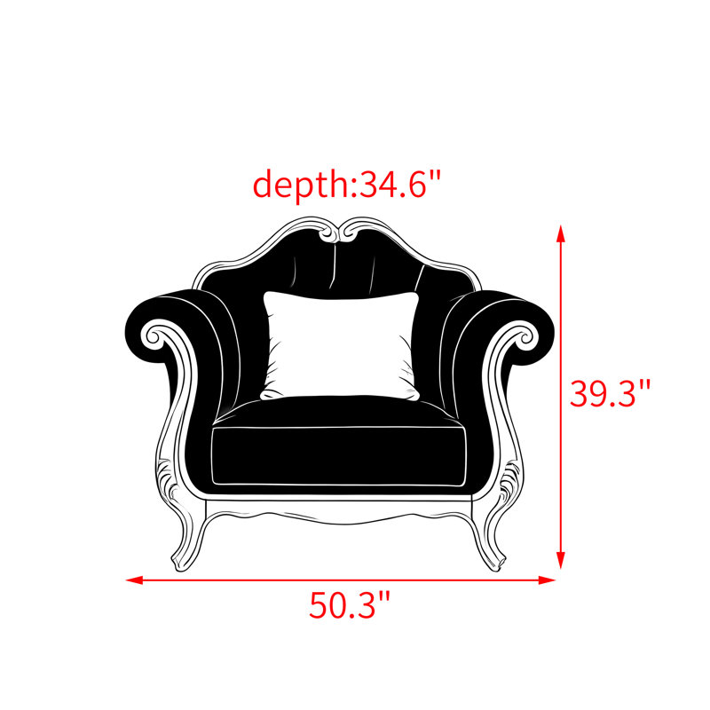 American-style light luxury fabric sofa.