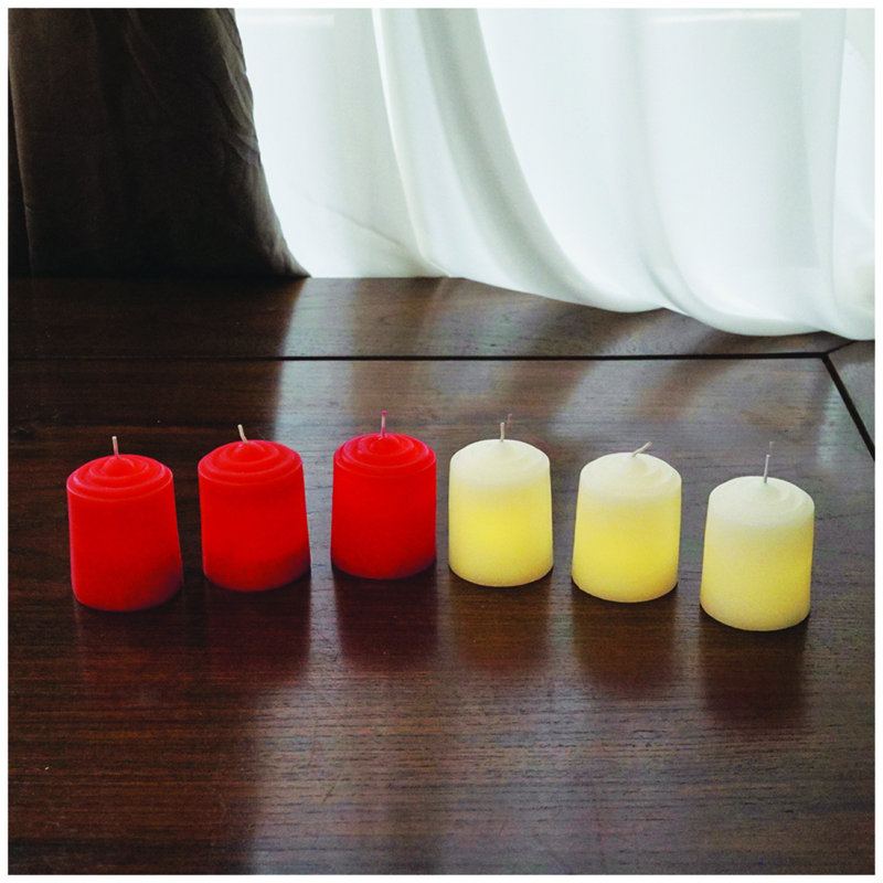 Bougie votive non parfumée, Blanc