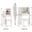 Ensemble de meuble-lavabo de 37 po avec commode de chevet de taille moyenne 37 po, 2 prises AC 2 USB, support pour sèche-cheveux, grand miroir à DEL tactile, interrupteur 3 couleurs-129586631