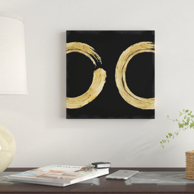 " Gold Zen Circle On Black II "