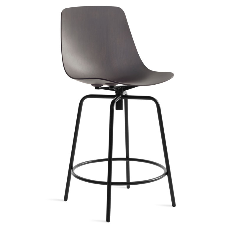 Clean Cut Swivel Stool, Oblivion, Counter Stool (24" Seat Height)