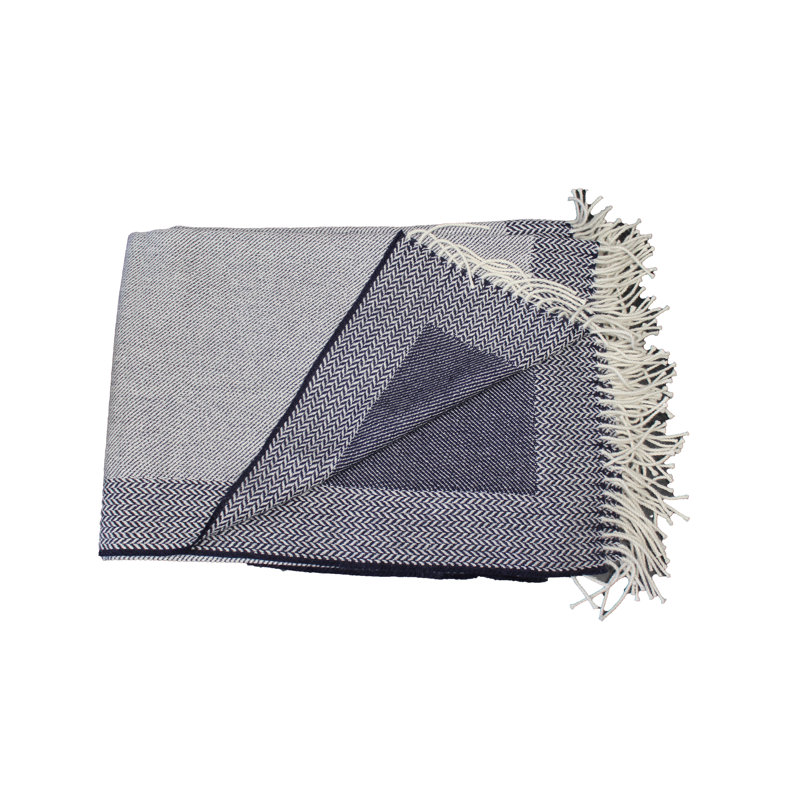Jeté décoratif en laine Alpaca Fiber par Auskin, Bleu foncé
