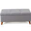 Home Decor, banc de repose-pieds capitonné avec rangement à boutons Ainsley avec couvercle à charnière, banc de repose-pieds avec rangement pour le salon et la chambre à coucher, pieds en bois massif-1431264693