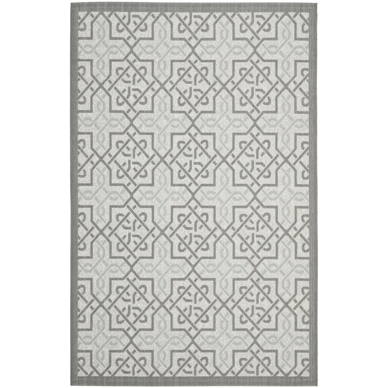 Azocar Looked Light Grey/Anthracite Indoor/Outdoor Rug, Rectangle 122 x 170 cm