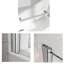 31 po x 32 po x H 55 po H flexible 180 ° Porte de douche pivotante réversible sans pare-baignoire, verre trempé 1/4 po (6 mm) avec nettoyage facile et bâton anti-déflagrant-129473255