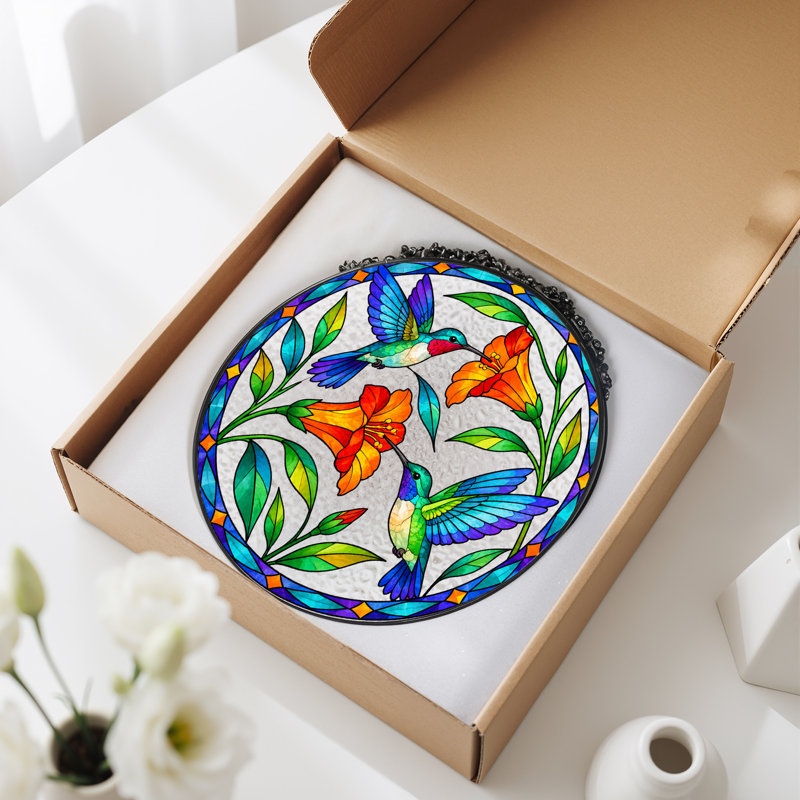 Birds Window Panel, H 12 po
