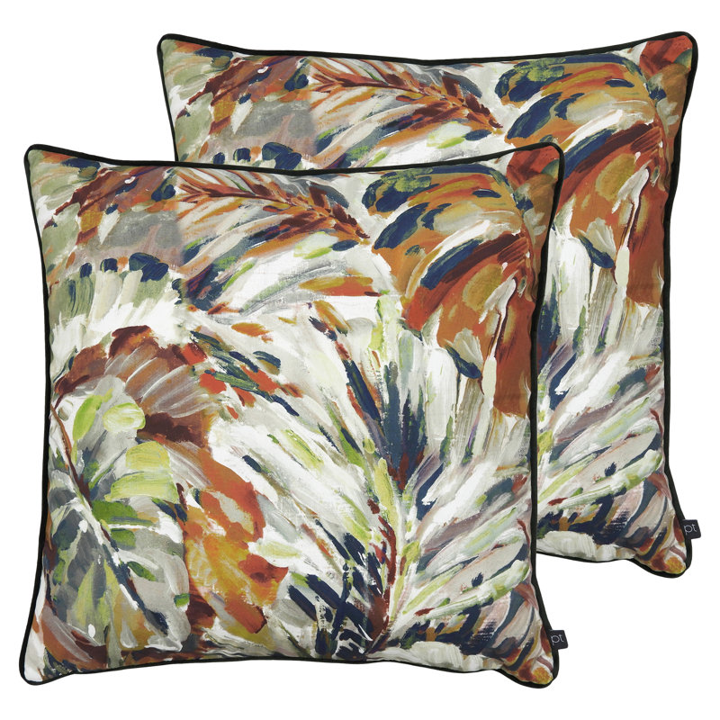Floral Square Cushion, Spice