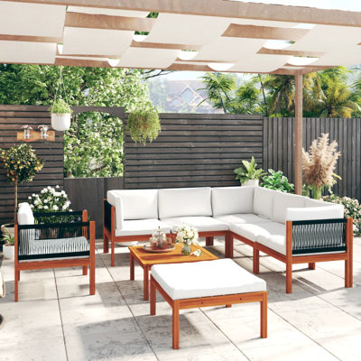 Ensemble de conversation modulaire de huit articles avec coussins