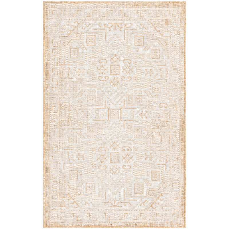 Outdoor Chand Area Rug Ivory Color, Rectangle 3'3" x 5'3"