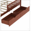Lit plateforme robuste en bois, format standard, avec barrières de sécurité et tiroirs de rangement, idéal pour les chambres modernes et peu encombrantes.-641800376-642621170