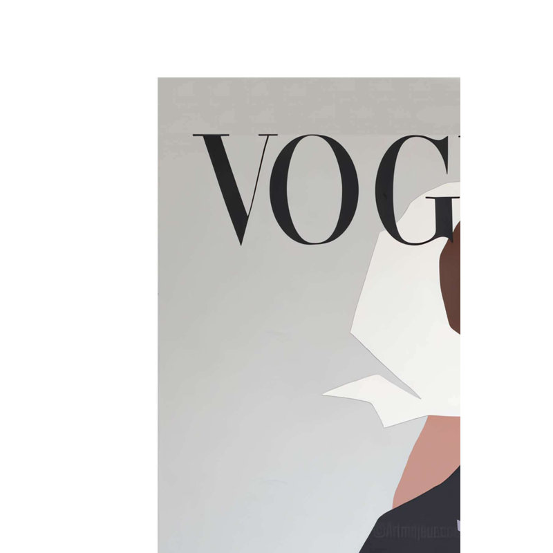 Chic Haute Couture Magazine Cover Area Rug