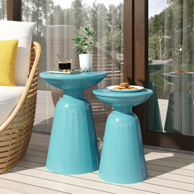 Caneisha Iron Side Table by Wade Logan