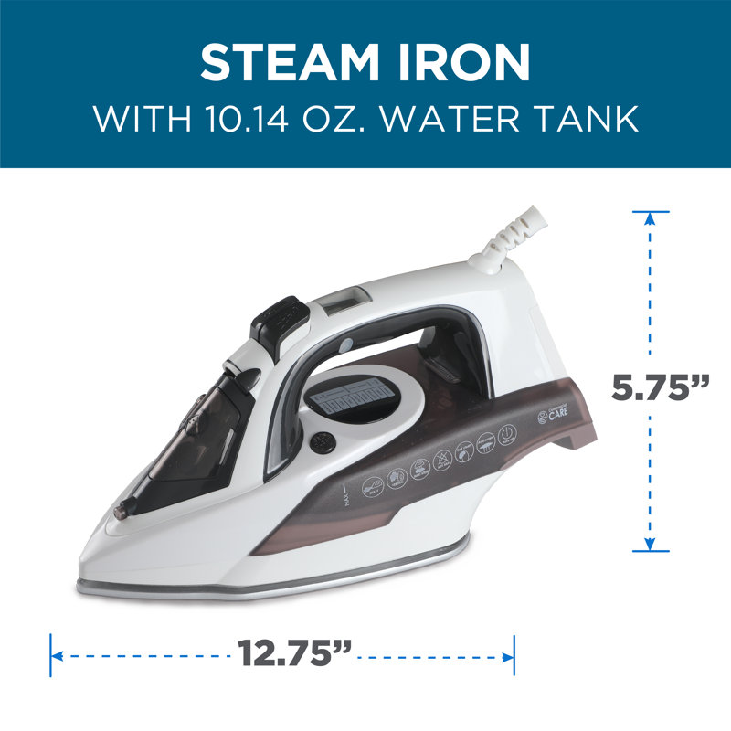 CCSC Series Commercial Care 1600 Watts Iron with Self-Cleaning, Black