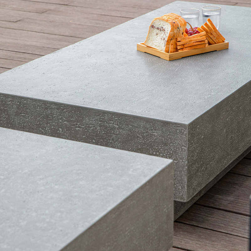 TEVERE Rectangular Concrete Coffee Table 152.4 x 76.2 x 35.6 cm, Space Grey