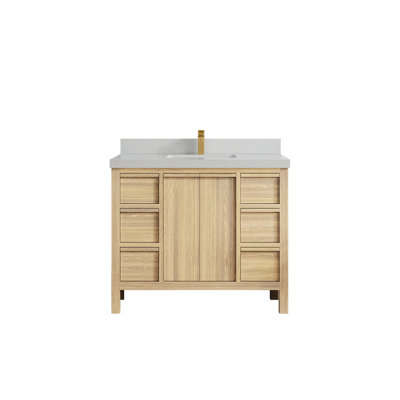 Chêne Elizabeth X P 22 po Meuble-lavabo simple en D