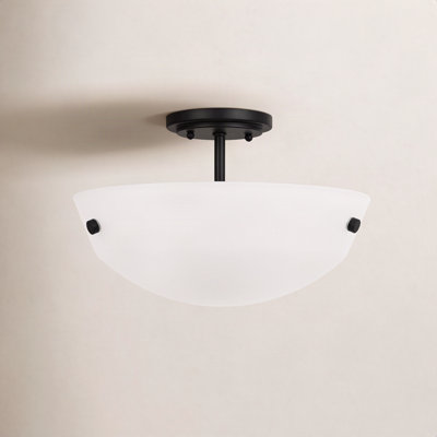 Elloise 2 Light Glass Semi Flush Mount