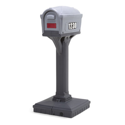 Plastic Post Mounted Mailbox with Magnetic Closure