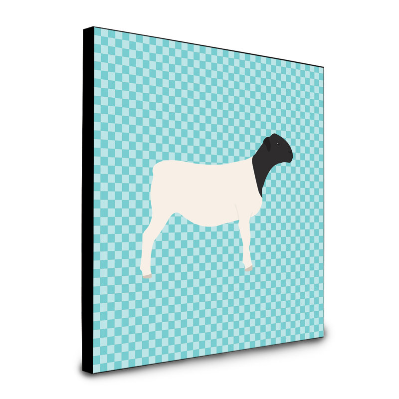 Art encadré dorper ovin Thery, bleu