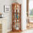 Corner Lighted Curio Cabinet Corner Glass Cabinet-915427981
