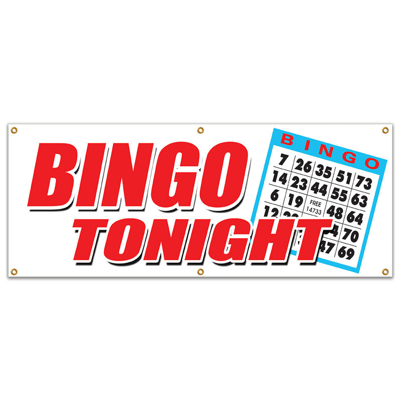 Enseigne de bingo ce soir, H 24 po x l 72 po x P 0,1 po