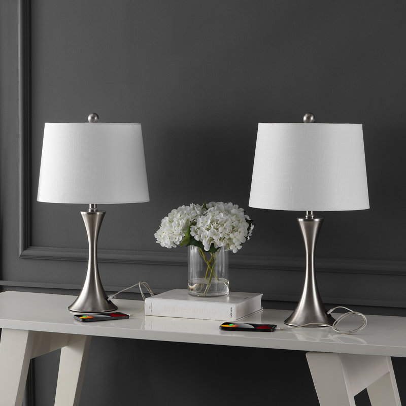 Lampe de table Annamene 22,75 po Annamene, Nickel