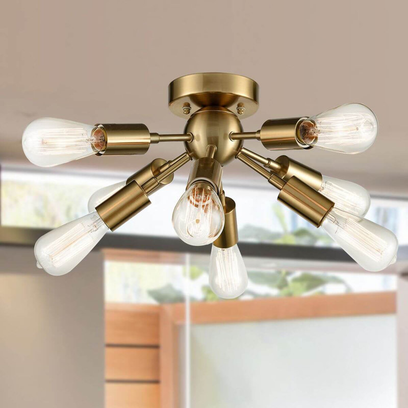 Seekonk Flush Mount, Antique Brass