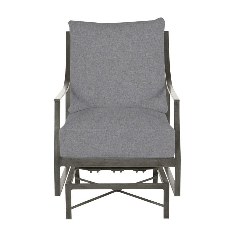 Méridienne d'extérieur en aluminium forgé Monaco, Sans bourrure + bourre standard, Verona brume, Gris ardoise