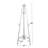Opalo Metal Tall Adjustable Scroll Black Display Easel with Gold Accents