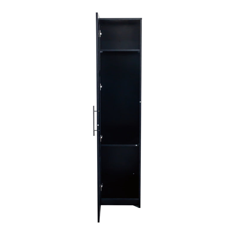 70.87" Tall Narrow Storage Bathroom Cabinet With 3 Adjustable Shelves For Living Room/Kitchen/Laundry/Bedroom, Black