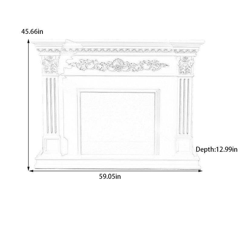 Foyer de sculpture tridimensionnel, H 45,66 po x l 59,05 po x P 12,99 po, Brun