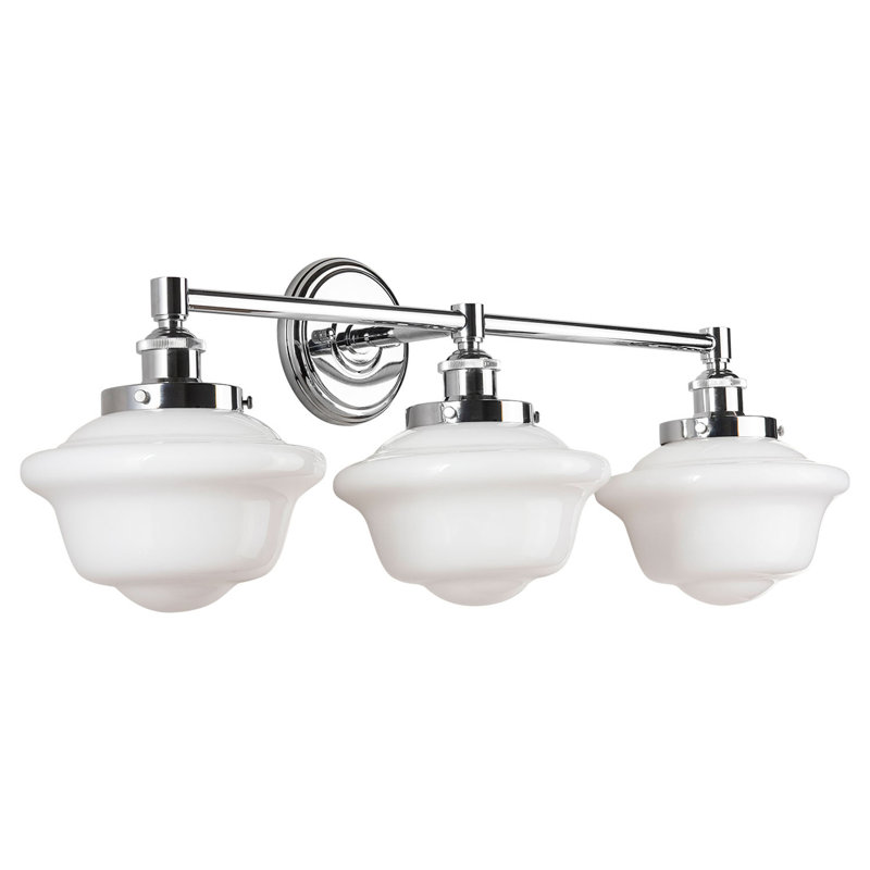 Sille 3 - Light Dimmable Vanity Light, Polished Chrome, Milk, No