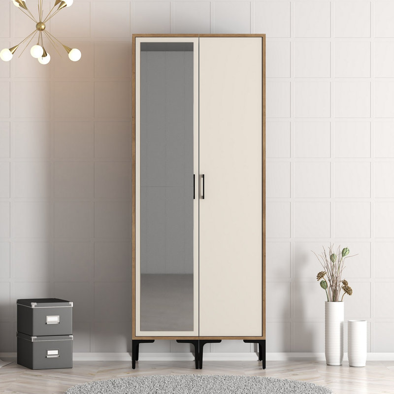 Armoire Ayreanna, Noyer, crème