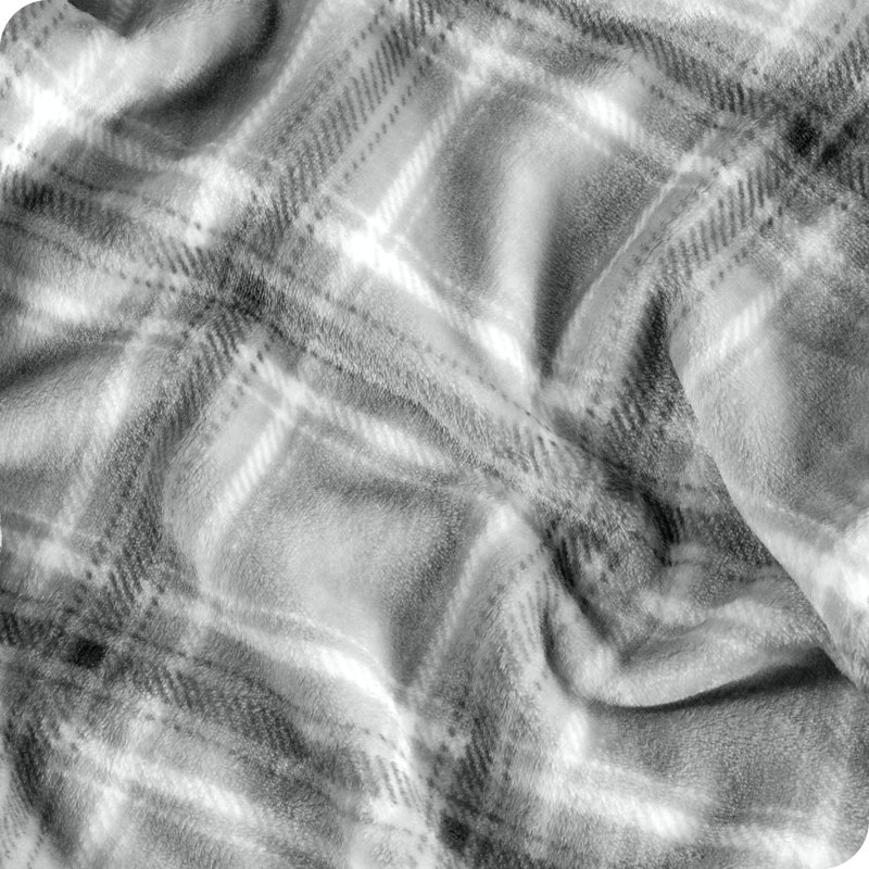 Couverture imprimée Microplush, Gris, Grand lit