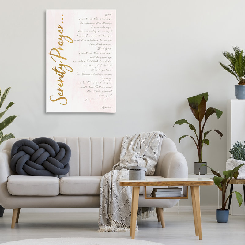 Serenity Prayer Scripture Canvas, design par Anna Quach, H 30 po x l 20 po