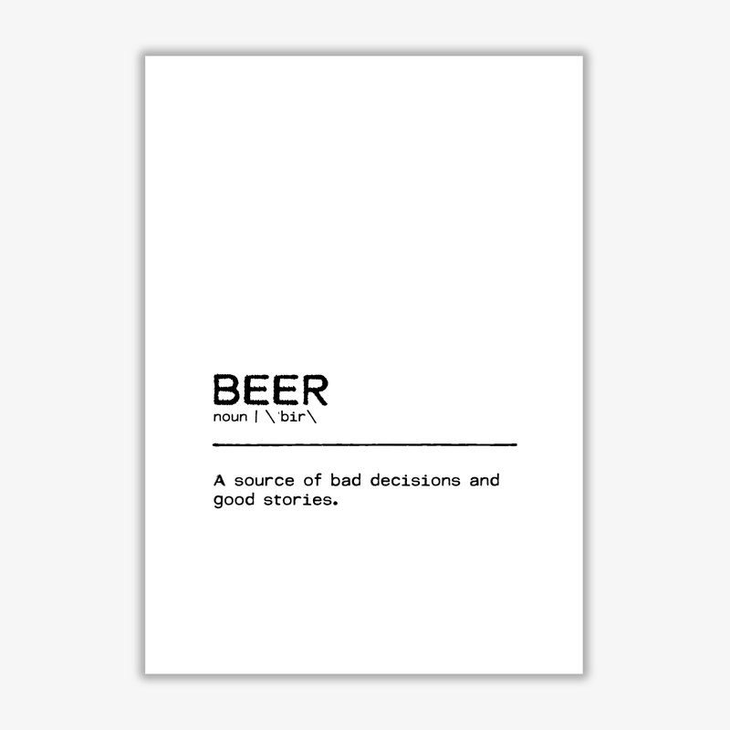 Beer Stories - Print, 84.1cm H x 59.4cm W x 4cm D, Wrapped Canvas