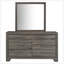 Commode 6 tiroirs avec miroir