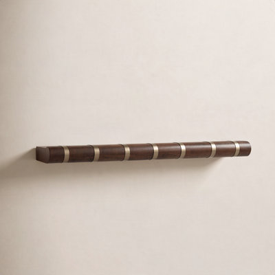 8-Hook Solid Wood Coat Rack